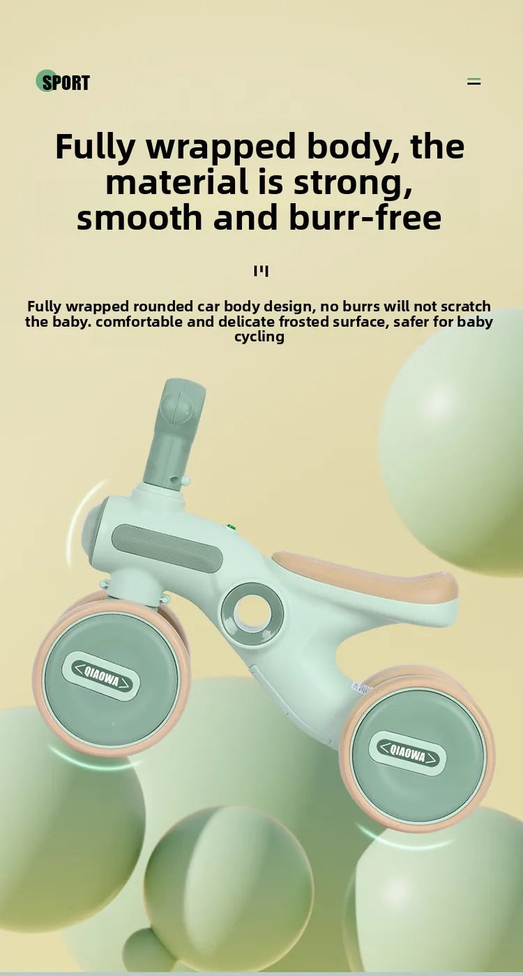 Children's balance bike without pedals 1-3 years old baby child scooter baby toddler four-wheel yo-yo