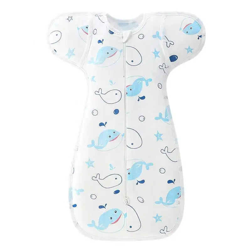 Baby Sleeping Bag Newborn Baby Swaddle Sleeveless Sleep Sack Summer Thin Cotton Soft 2-Ways Zipper Diaper Changing