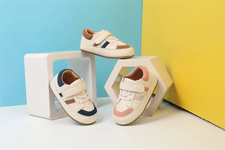 0-5 Years New Baby Shoes For Boy Leather Toddler Barefoot Shoes Soft Sole Outdoor Kids Tennis Fashion Little Girls Sneakers