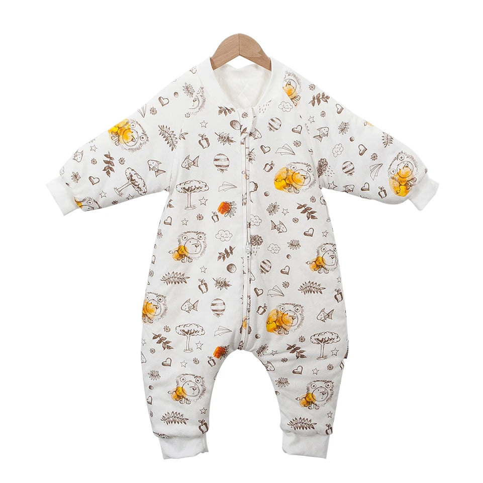 Baby Sleeping Bag Cute Girls Winter Warm Baby Sleepsack With Feet 1-4Years Kids Growth Blanket Sleepwear Children'S Sleeping Bag