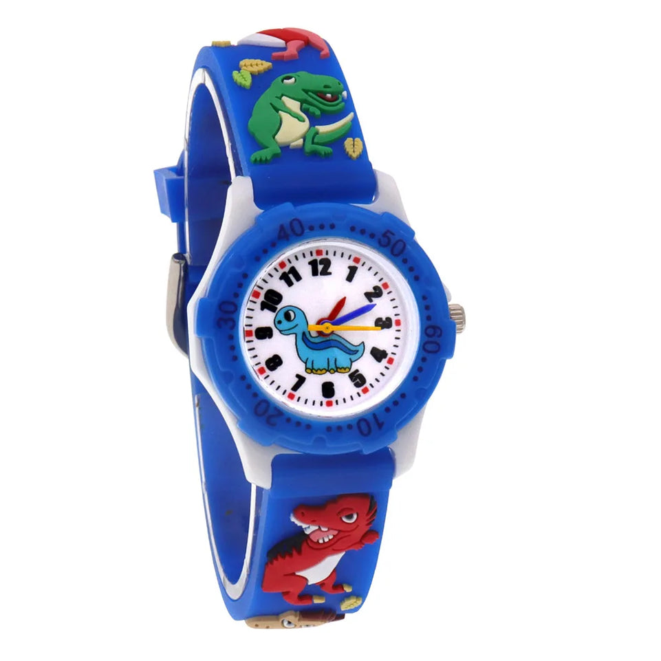 Cartoon Watches Children Boys Girls Watch Kids Watches Boys Digital Watch Quartz Wristwatch Dinosaur Silicone Strap Baby Watch
