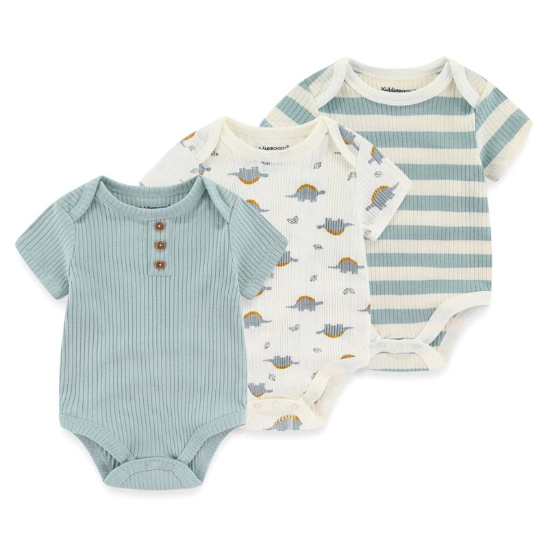 Baby clothes Breathable 3-piece cartoon clothes soft and comfortable for both boys and girls