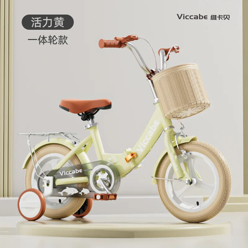 Children's Bicycle Folding Girl 3 6-7-10 Year Old Baby Middle Aged Older Boy's Bicycle Baby Pedal Stroller