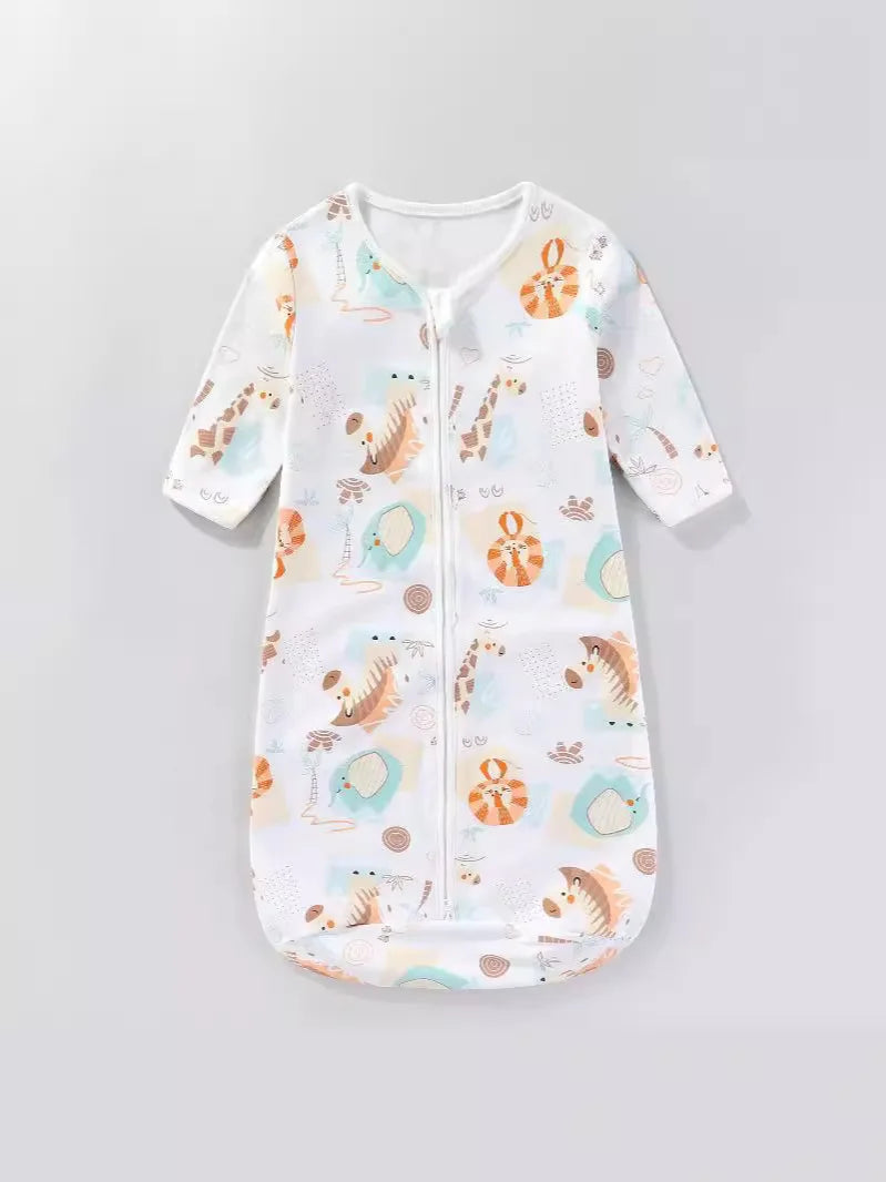 Baby Sleeping Bag, Suitable For Summer, Newborns, One-piece Design, Anti-startle, Long Sleeves, Pure Cotton, Suitable For Spring
