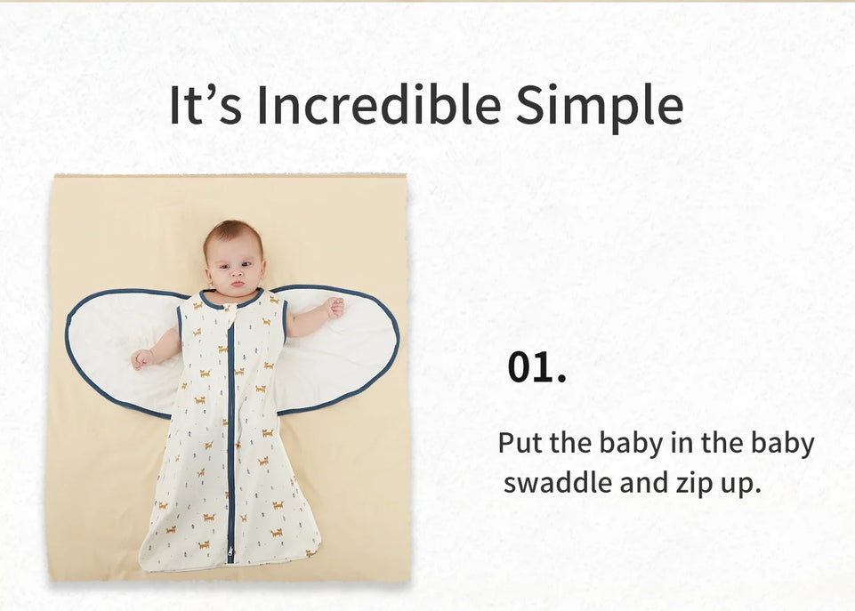 Baby Sleeping Bag For Newborn Summer Thin Soft Cotton Boys Girls Wrap Sleepwear 0-3M Adjustable Breathable Baby Swaddle Blanket