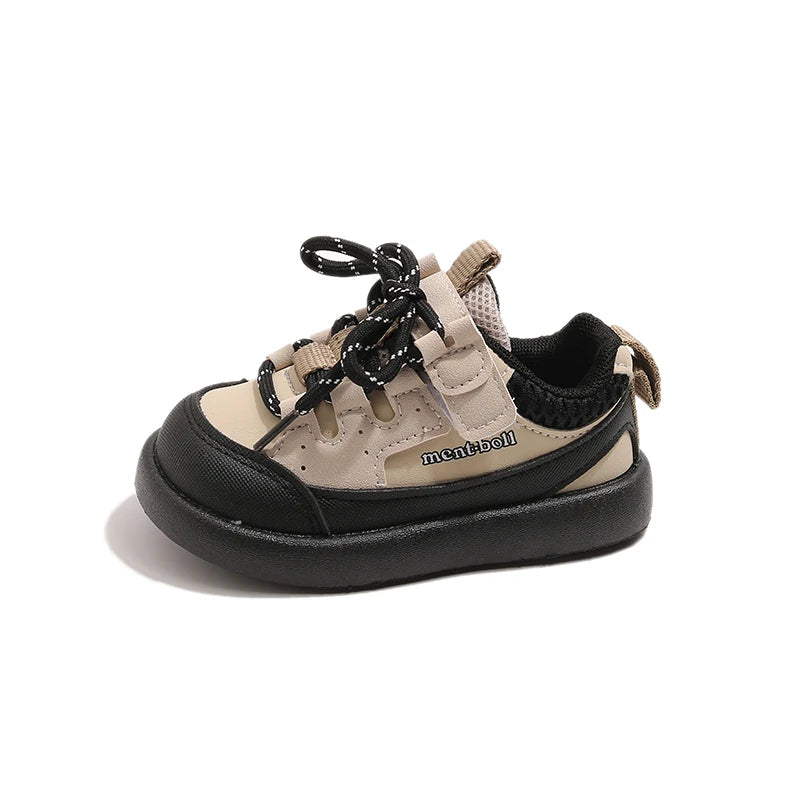 Baby Kids walking shoes 2025 Spring New girls' fashionable casual shoes  board shoes soft sole anti slip breathable sports shoes