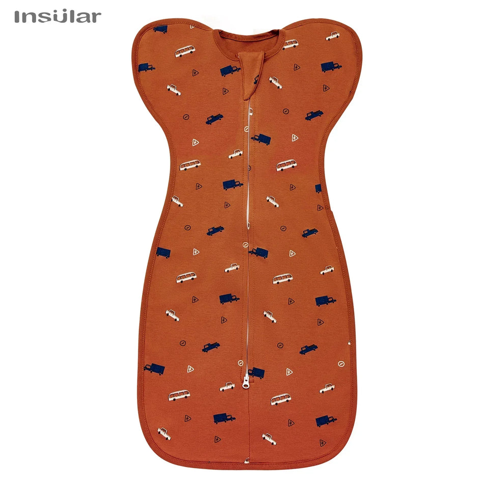 Newborn Baby Sleeping Bags Raised Hand Anti-shock Cotton Printed Sleepsacks Swaddle Blanket New Born Baby Items Baby Swaddle