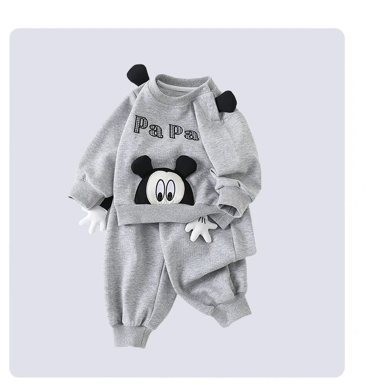 Baby Clothes for Boys and Girls, Autumn Crawling Clothes, Cute and Stylish Suits, Long-Sleeved Clothes for Going Out, Spring and Autumn Clothes, Two Pieces