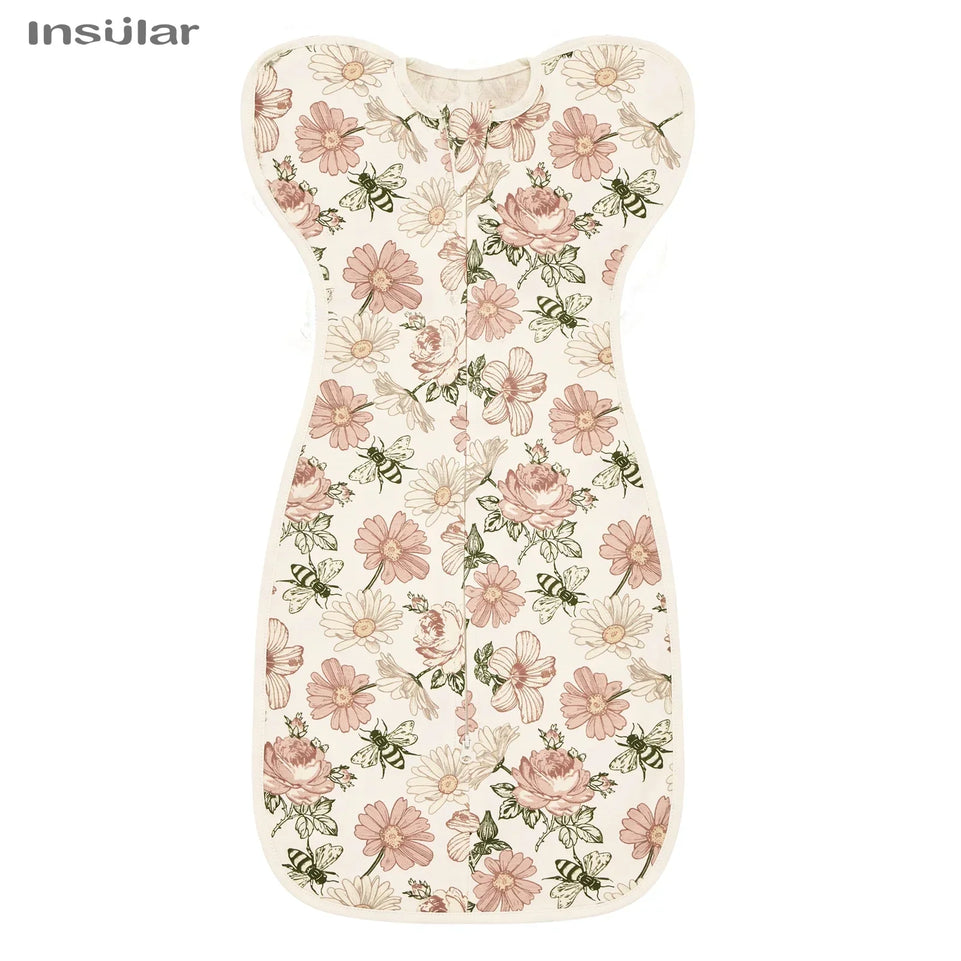 Newborn Baby Sleeping Bags Raised Hand Anti-shock Cotton Printed Sleepsacks Swaddle Blanket New Born Baby Items Baby Swaddle
