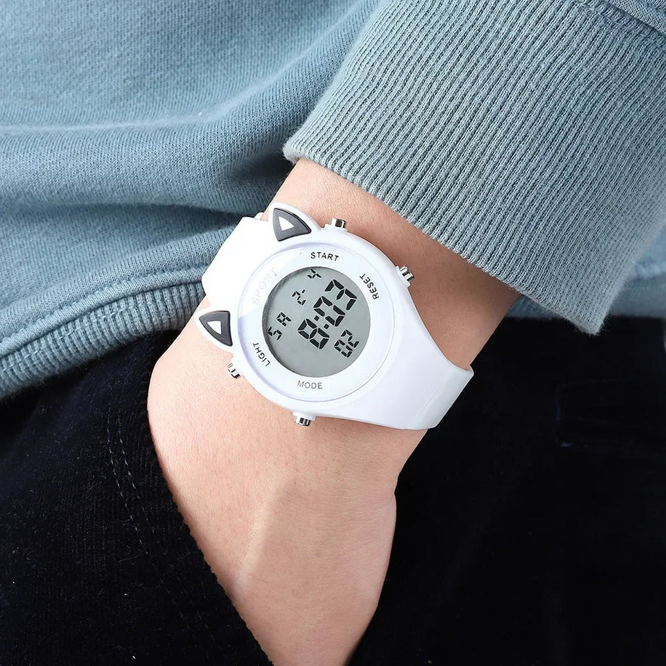 Children's Electronic Watches For Girls And Boys Analog Digital Sport Led Electronic Waterproof 3bar Wrist Watch Kids Relogio