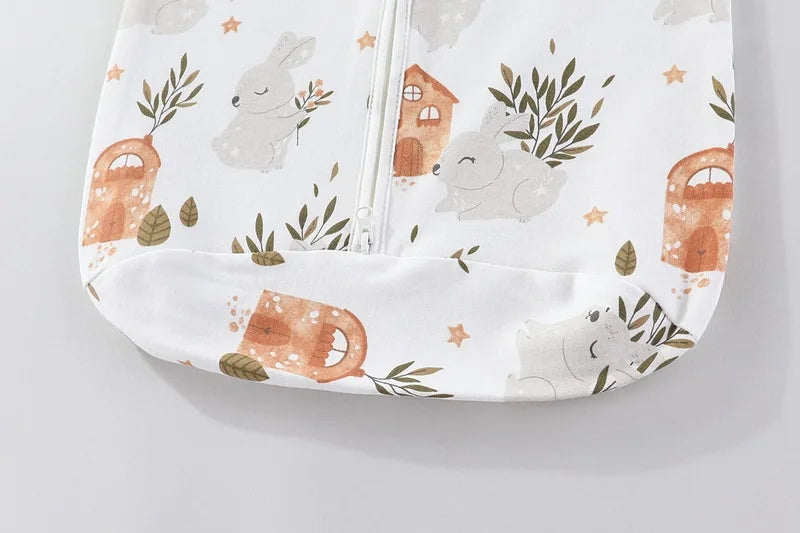 Baby Sleeping Bag, Suitable For Summer, Newborns, One-piece Design, Anti-startle, Long Sleeves, Pure Cotton, Suitable For Spring