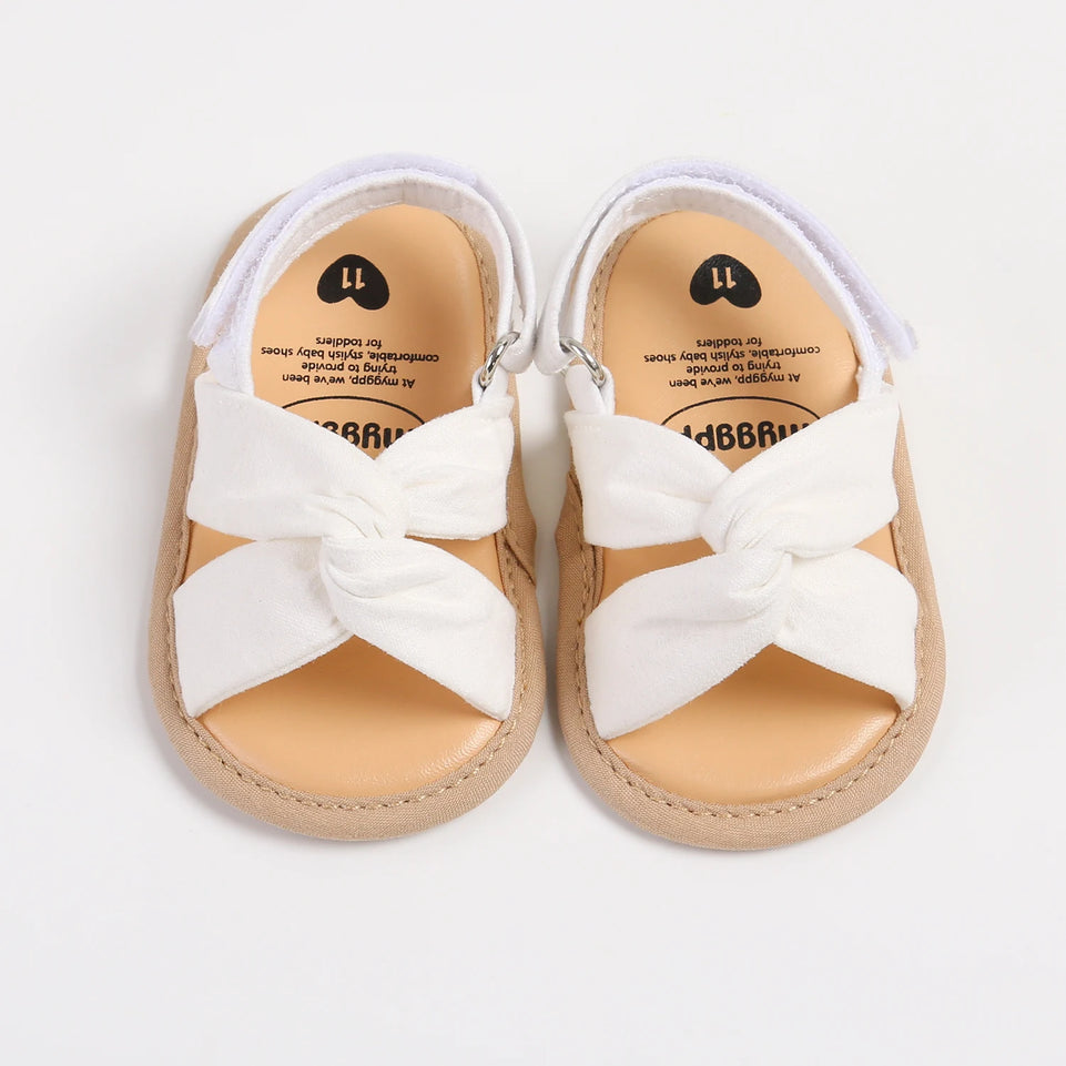 2024 New Product Baby Sandals Infant Girls Shoes Bow-knot Princess Sole Non-slip Toddler First Walkers 5-colors