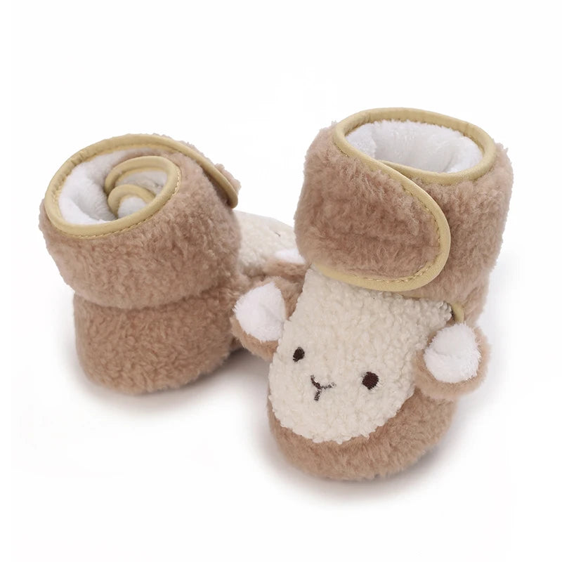 2025 New Baby Shoes 0-1 Year Old Baby Shoes Autumn and Winter Soft soled Sneakers 3-5 September Cotton Shoes for Boys and Girls