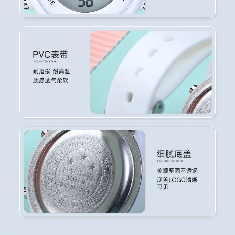 Children's Electronic Watches For Girls And Boys Analog Digital Sport Led Electronic Waterproof 3bar Wrist Watch Kids Relogio