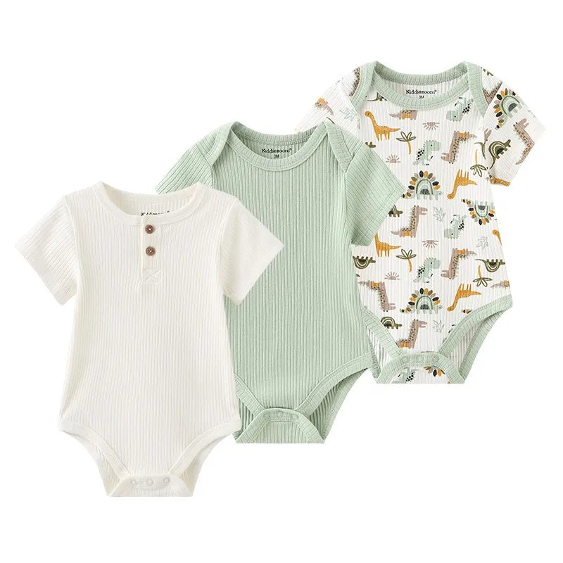 Baby clothes Breathable 3-piece cartoon clothes soft and comfortable for both boys and girls