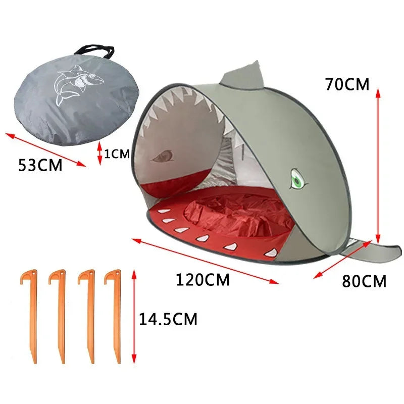 Portable Outdoor Baby Beach Tent with Pop Up Pool UV Sun Shelter  for Infant Child Water Play Toys Indoor House Tent Toys