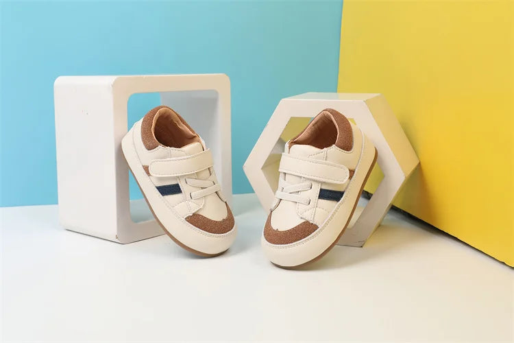 0-5 Years New Baby Shoes For Boy Leather Toddler Barefoot Shoes Soft Sole Outdoor Kids Tennis Fashion Little Girls Sneakers