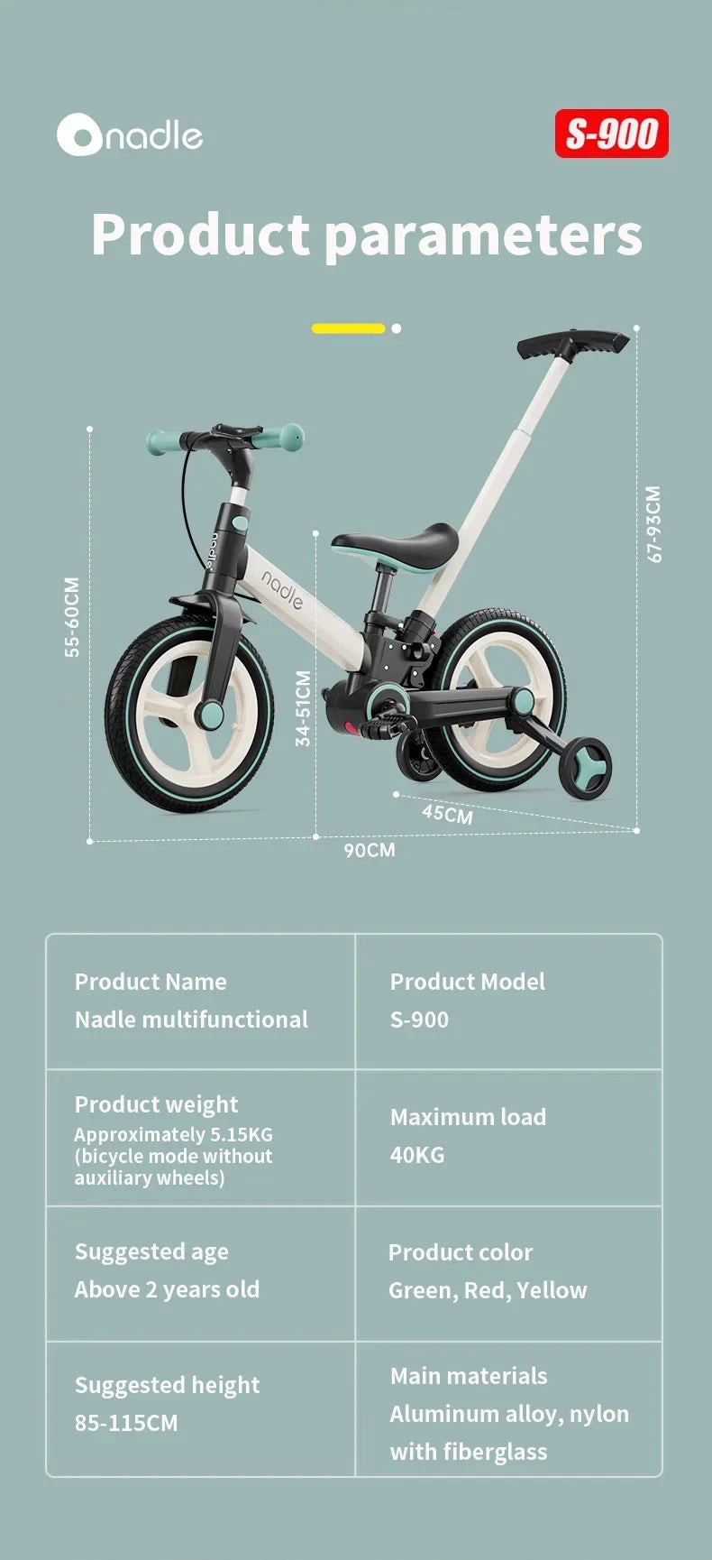 Children's bicycle balance bike 2-in-1 1-3 1-6-year-old girl boy pedal folding bike