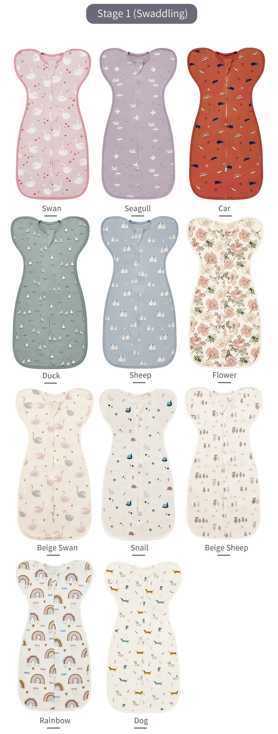 Newborn Baby Sleeping Bags Raised Hand Anti-shock Cotton Printed Sleepsacks Swaddle Blanket New Born Baby Items Baby Swaddle