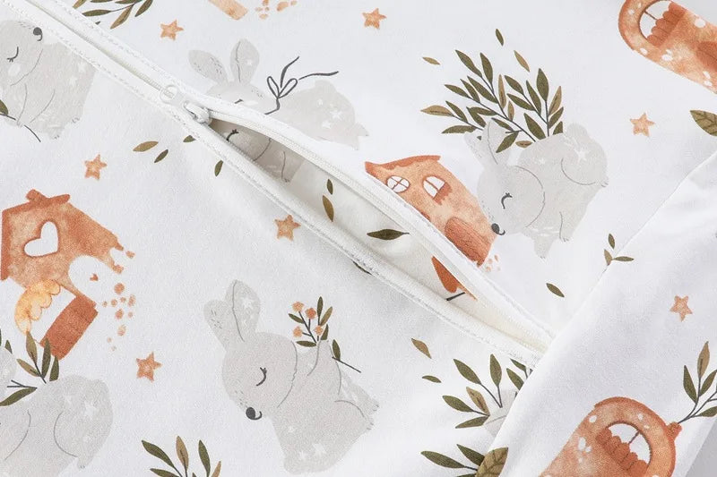 Baby Sleeping Bag, Suitable For Summer, Newborns, One-piece Design, Anti-startle, Long Sleeves, Pure Cotton, Suitable For Spring