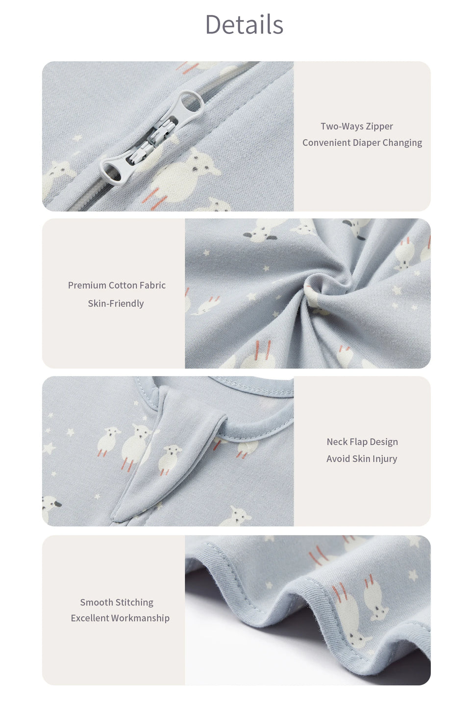 Newborn Baby Sleeping Bags Raised Hand Anti-shock Cotton Printed Sleepsacks Swaddle Blanket New Born Baby Items Baby Swaddle