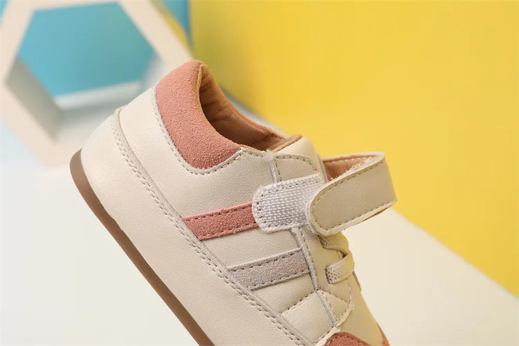 0-5 Years New Baby Shoes For Boy Leather Toddler Barefoot Shoes Soft Sole Outdoor Kids Tennis Fashion Little Girls Sneakers