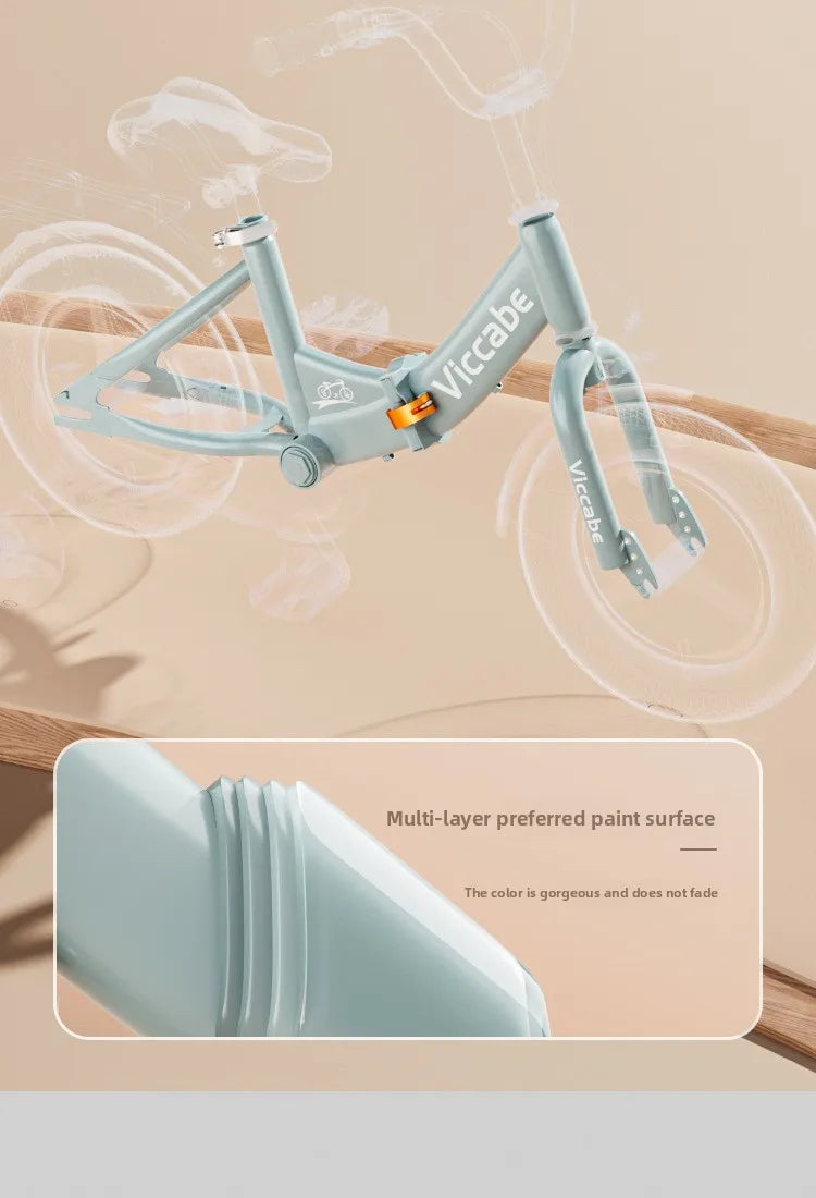 Children's Bicycle Folding Girl 3 6-7-10 Year Old Baby Middle Aged Older Boy's Bicycle Baby Pedal Stroller