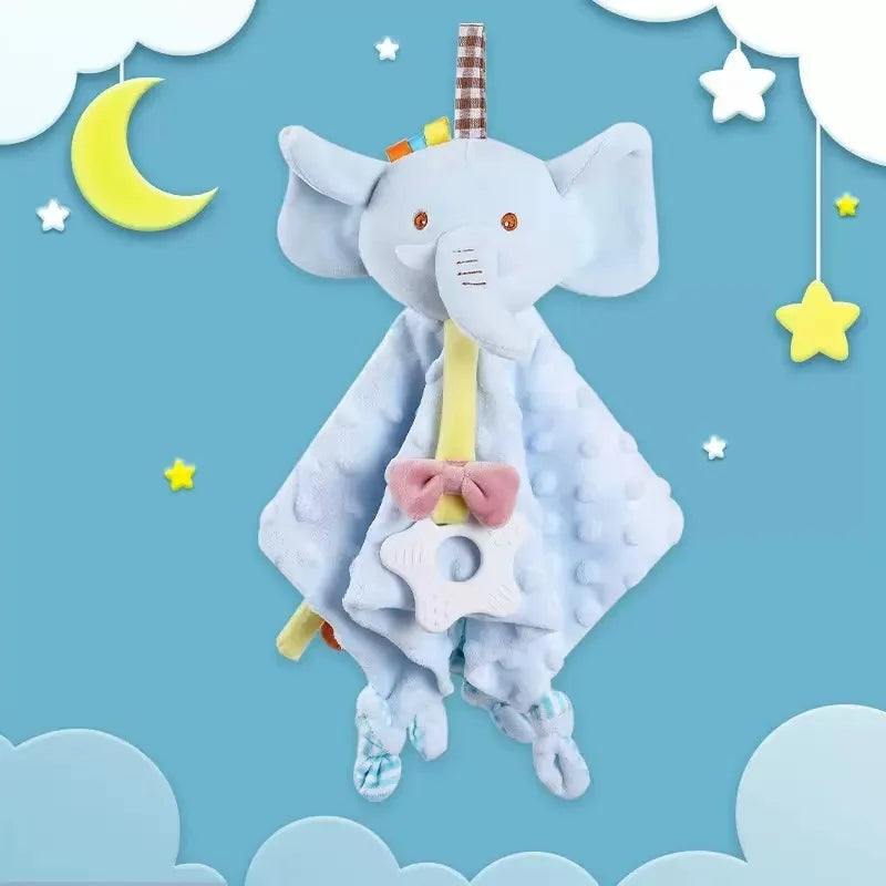 Baby Comforter Blanket with Tags Teether Soft Plush Newborn Sleeping Dolls Kids Fashion Sleep Toy Soother Appease Towel Bibs