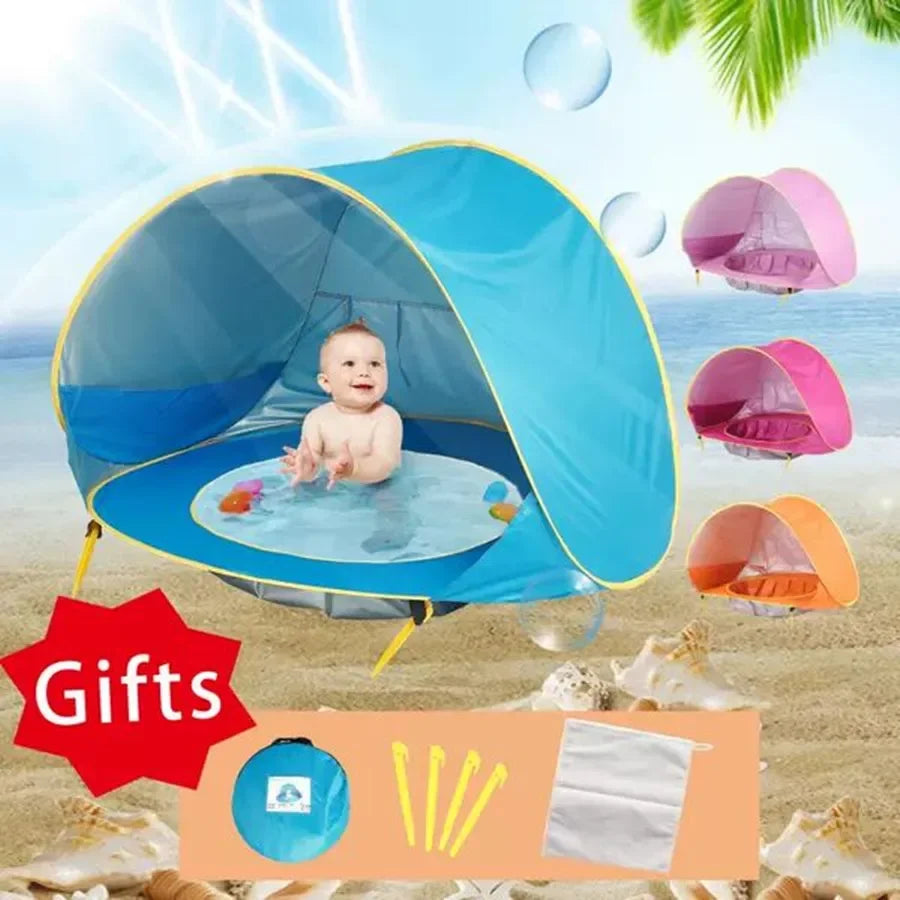Baby Beach Tent Portable Shade Pool UV Protection Sun Shelter For Infant Outdoor Toys Child Swimming Pool Play House Tent Toys