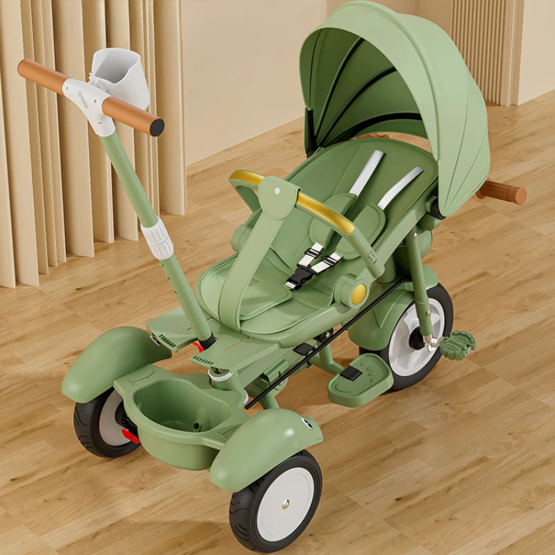 New Children's Tricycle,Reclining and Sitting Foldable Portable Stroller,1-6 Years Old Multifunctional Children's Bicycle