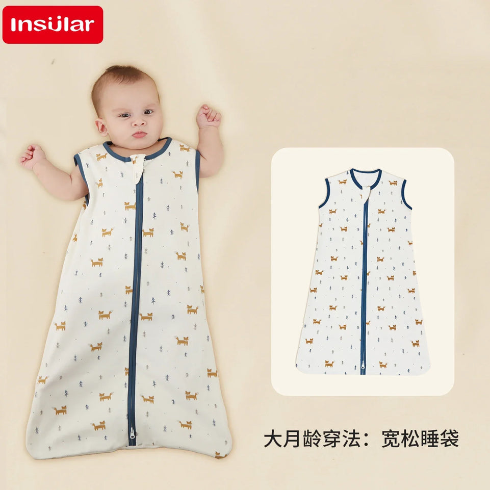 Baby Sleeping Bag For Newborn Summer Thin Soft Cotton Boys Girls Wrap Sleepwear 0-3M Adjustable Breathable Baby Swaddle Blanket