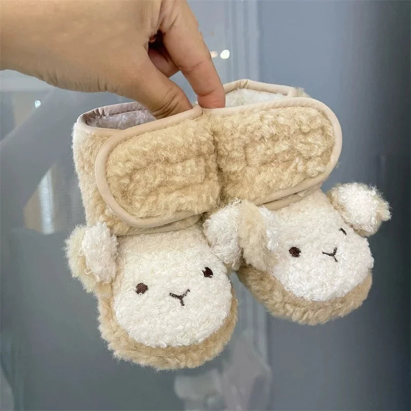 2025 New Baby Shoes 0-1 Year Old Baby Shoes Autumn and Winter Soft soled Sneakers 3-5 September Cotton Shoes for Boys and Girls