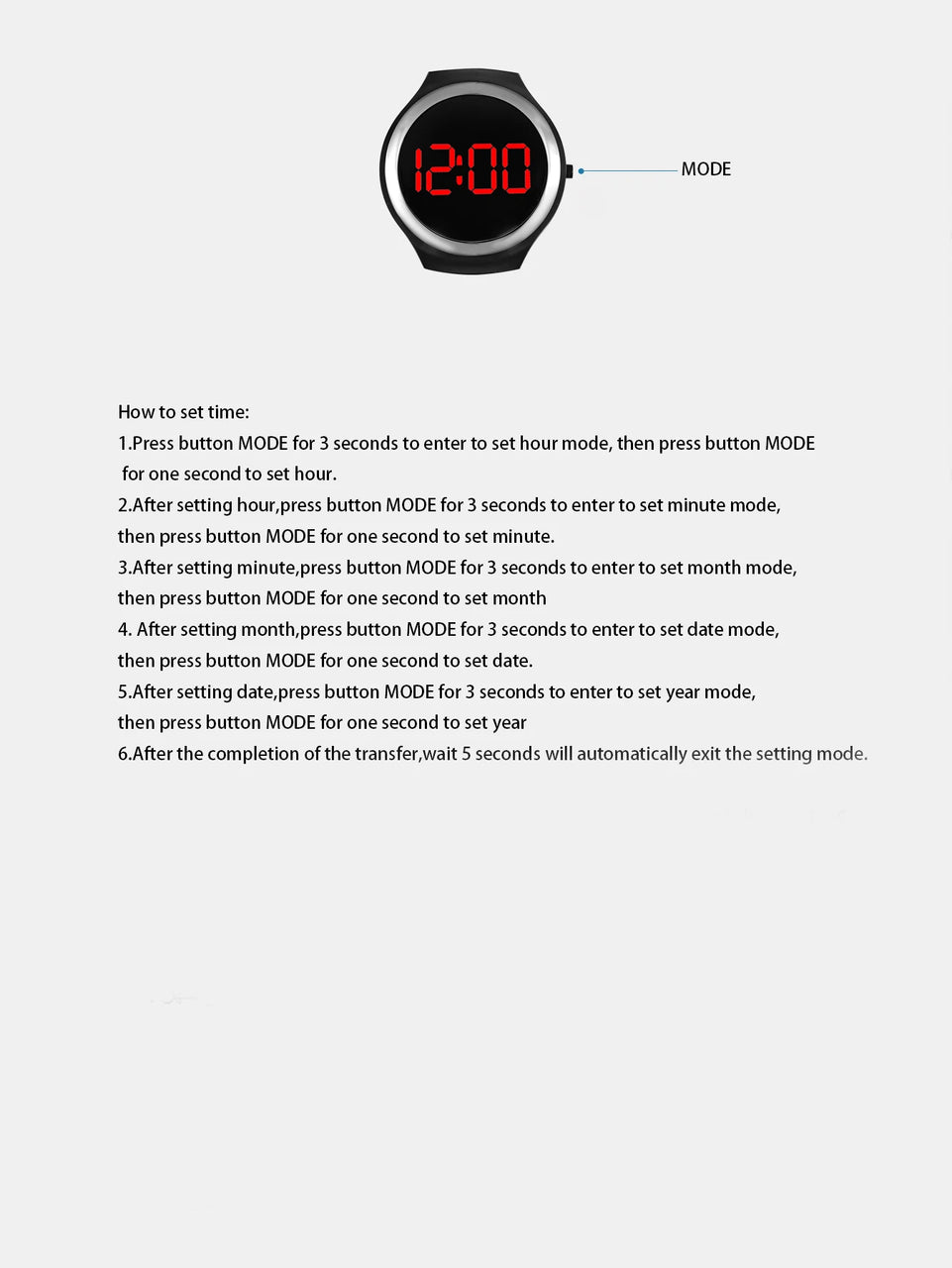 New Boys and Girls Sports Electronic Watch for Students Simple and Casual Round Watch Suitable for Daily Life