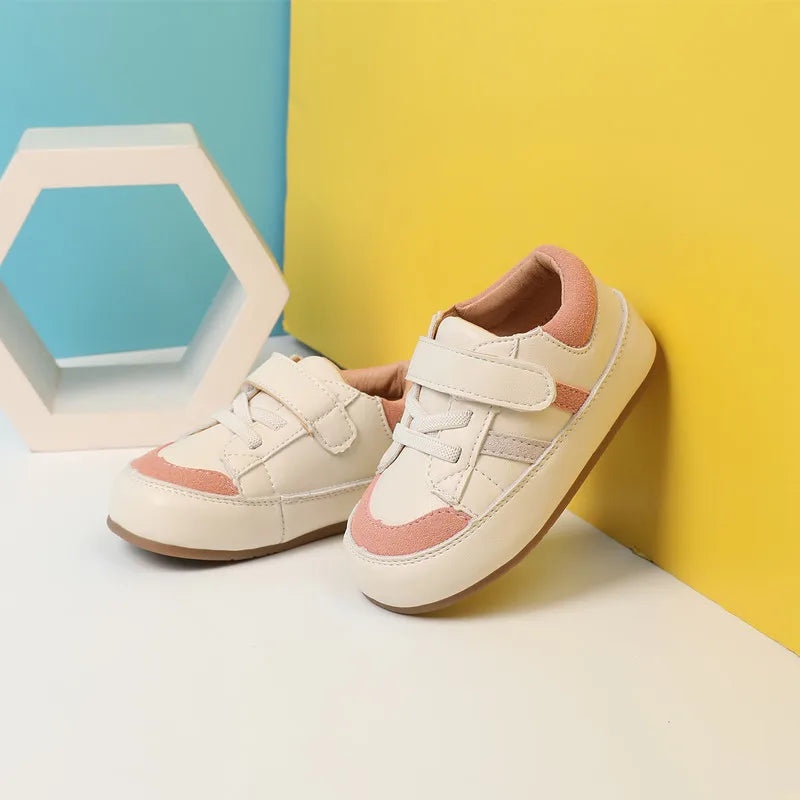 0-5 Years New Baby Shoes For Boy Leather Toddler Barefoot Shoes Soft Sole Outdoor Kids Tennis Fashion Little Girls Sneakers