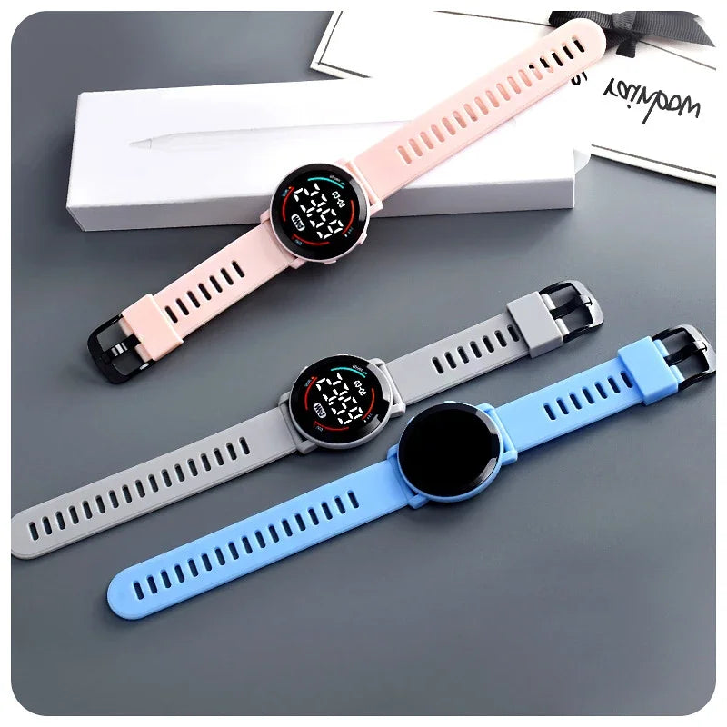 Children's Watches Fashion Digital Watches for Kids Waterproof Sport LED Electronic Wristwatch Simple Boys Girls Student Clock
