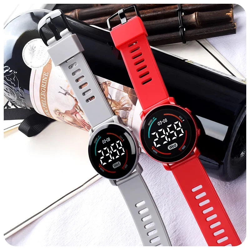 Children's Watches Fashion Digital Watches for Kids Waterproof Sport LED Electronic Wristwatch Simple Boys Girls Student Clock