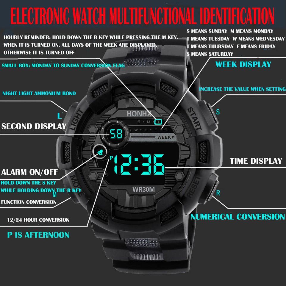 Kids Digital Watches Life Waterproof Electronic Watch For Children multi-function luminous Sports Wrist watch For Boys