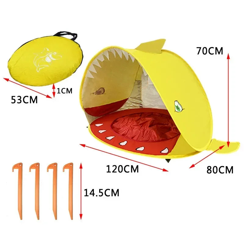 Portable Outdoor Baby Beach Tent with Pop Up Pool UV Sun Shelter  for Infant Child Water Play Toys Indoor House Tent Toys