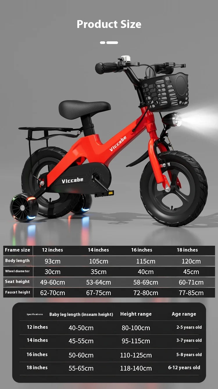 Children's Bicycle Magnesium Alloy3-10New Model Baby Bike Toddler