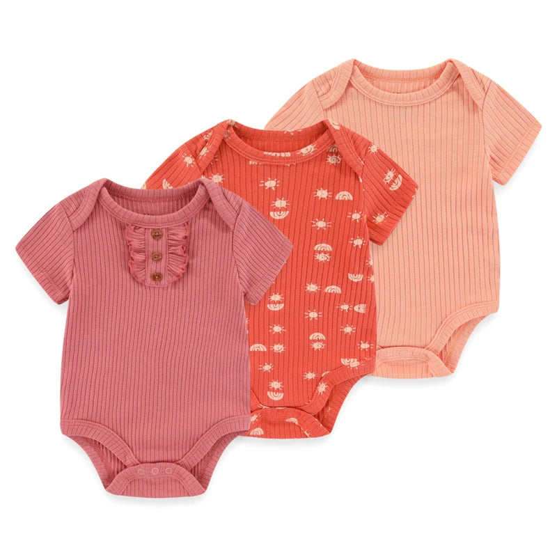 Baby clothes Breathable 3-piece cartoon clothes soft and comfortable for both boys and girls