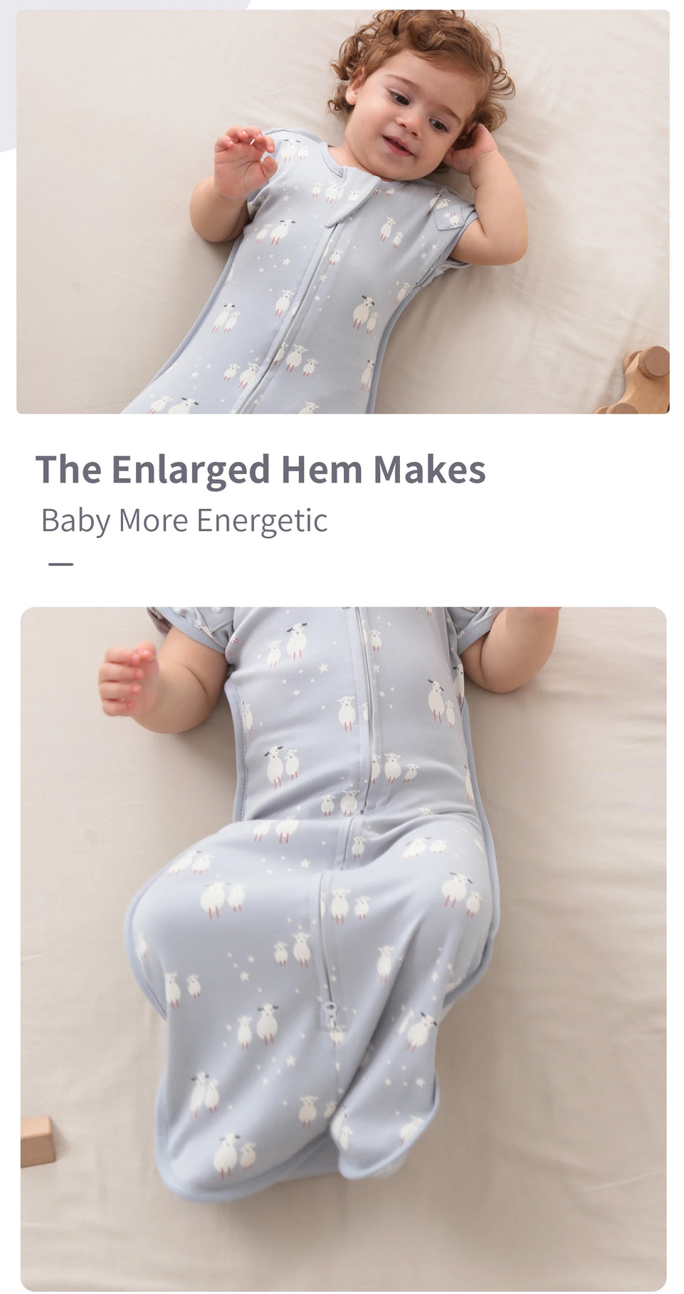 Newborn Baby Sleeping Bags Raised Hand Anti-shock Cotton Printed Sleepsacks Swaddle Blanket New Born Baby Items Baby Swaddle