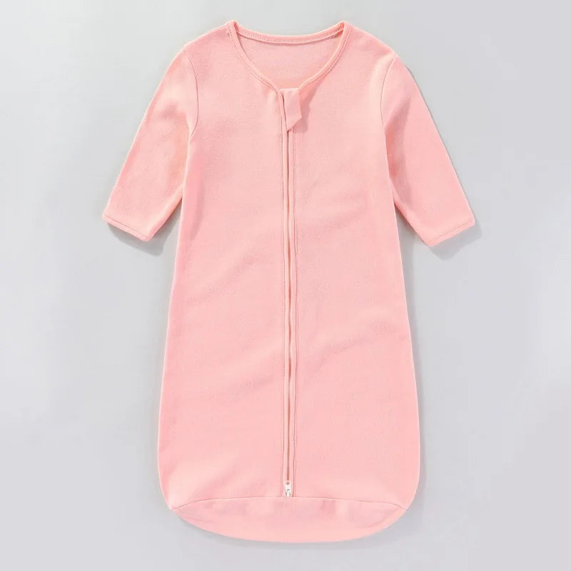 Baby Sleeping Bag, Suitable For Summer, Newborns, One-piece Design, Anti-startle, Long Sleeves, Pure Cotton, Suitable For Spring