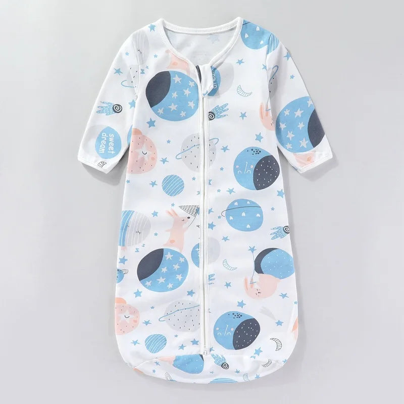 Baby Sleeping Bag, Suitable For Summer, Newborns, One-piece Design, Anti-startle, Long Sleeves, Pure Cotton, Suitable For Spring