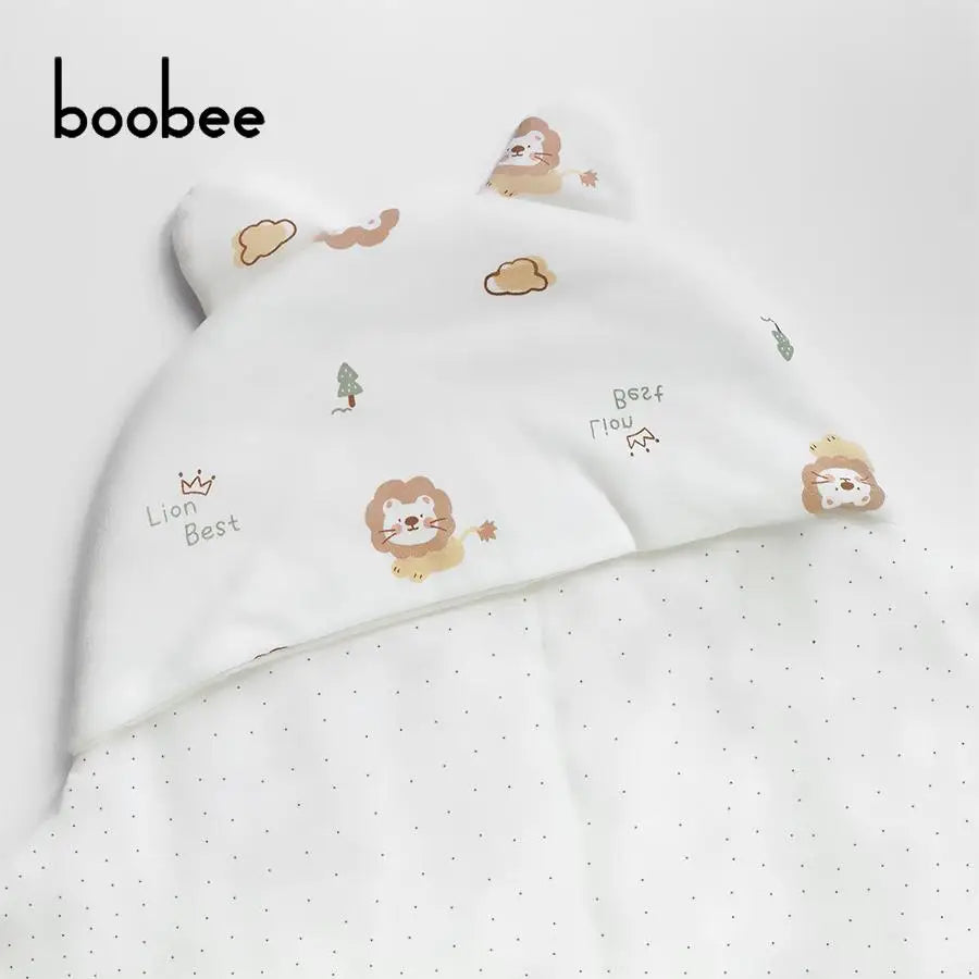 1Pc Baby Blanket, Newborn Sleeping Bag, Thickened for Autumn and Winter, Comfortable and Soft for Outings - Anti-Startle Swaddle Blanket Baby Supplies, Cartoon Print Pattern, Suitable for 0-12 Months, Perfect Baby Shower Gift