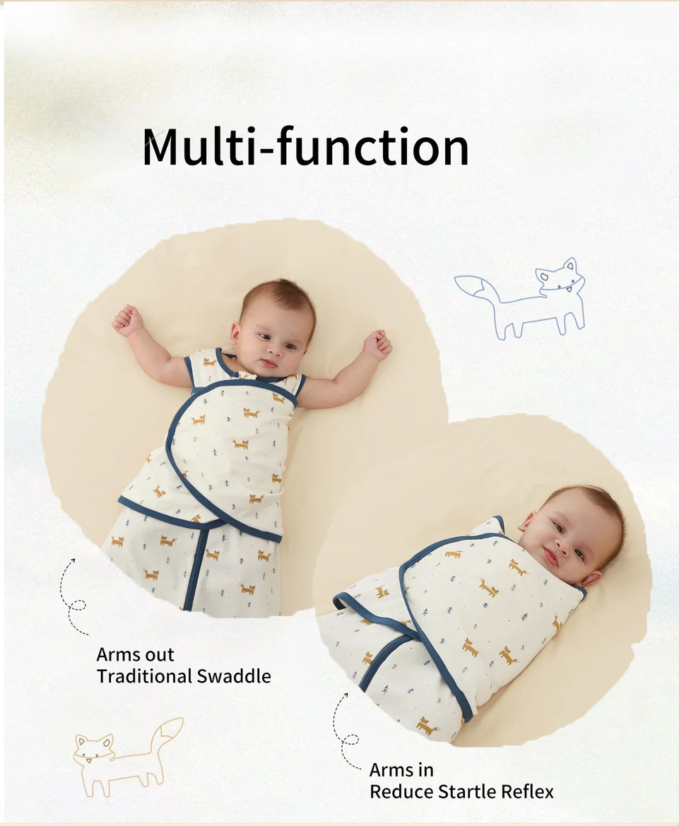 Baby Sleeping Bag For Newborn Summer Thin Soft Cotton Boys Girls Wrap Sleepwear 0-3M Adjustable Breathable Baby Swaddle Blanket