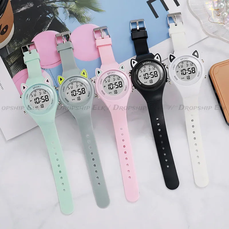 Children Electronic Watches for Girls and Boys Analog Digital Sport Led Simple Electronic Waterproof Wrist Watch Kids Relogio