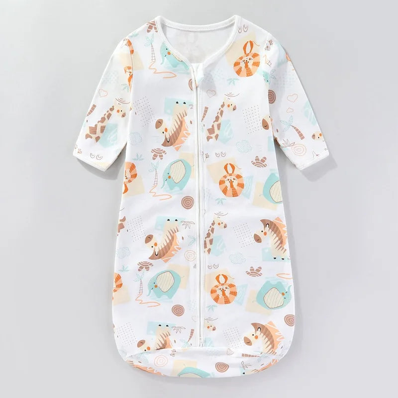 Baby Sleeping Bag, Suitable For Summer, Newborns, One-piece Design, Anti-startle, Long Sleeves, Pure Cotton, Suitable For Spring