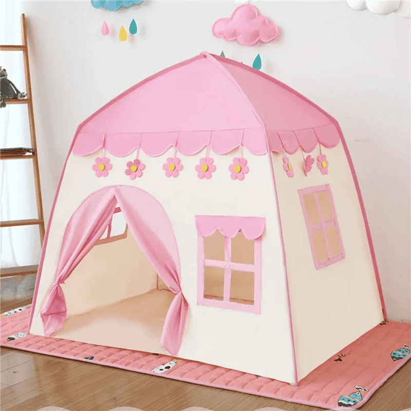Portable Children's Tent Cute Wigwam Folding Kids Tents Tipi Baby Play House Large Girls Princess Castle Child Room Decor Gift