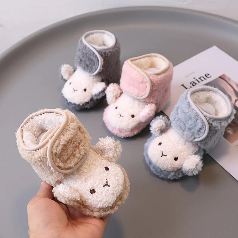 2025 New Baby Shoes 0-1 Year Old Baby Shoes Autumn and Winter Soft soled Sneakers 3-5 September Cotton Shoes for Boys and Girls