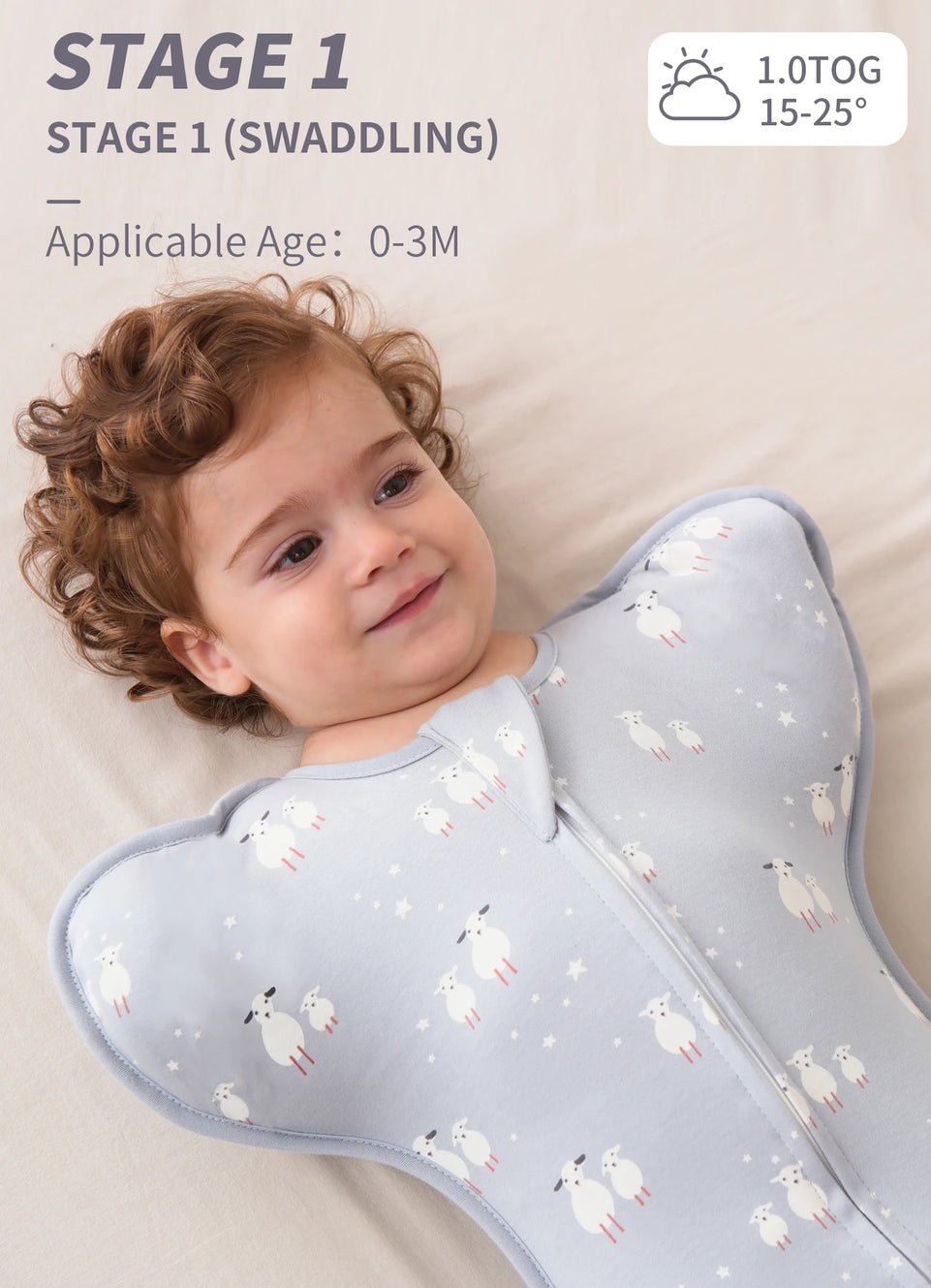 Newborn Baby Sleeping Bags Raised Hand Anti-shock Cotton Printed Sleepsacks Swaddle Blanket New Born Baby Items Baby Swaddle